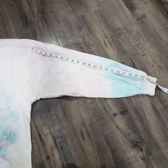 SPIRIT JERSEY Womens Rainbow Tie Dye Bubba Gump Shrimp Long Sleeve Shirt Size L - Picture 12 of 13